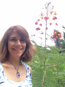 Kristin Wolfe Jensen in the garden at the International Festival Institute at Round Top.