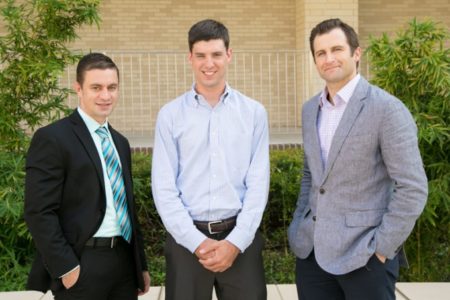 Matt Avery, Neil Gustafson and R. Jason Griffin competed with Aigul Aubakirova (not pictured) during the Google Online Marketing Challenge this summer, coming in third place in the AdWords Social Impact category.
