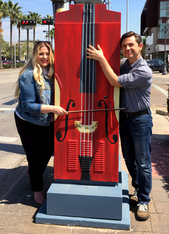 Courtenay Vandiver Pereira and Lorento Golofeev around ROCO mini mural